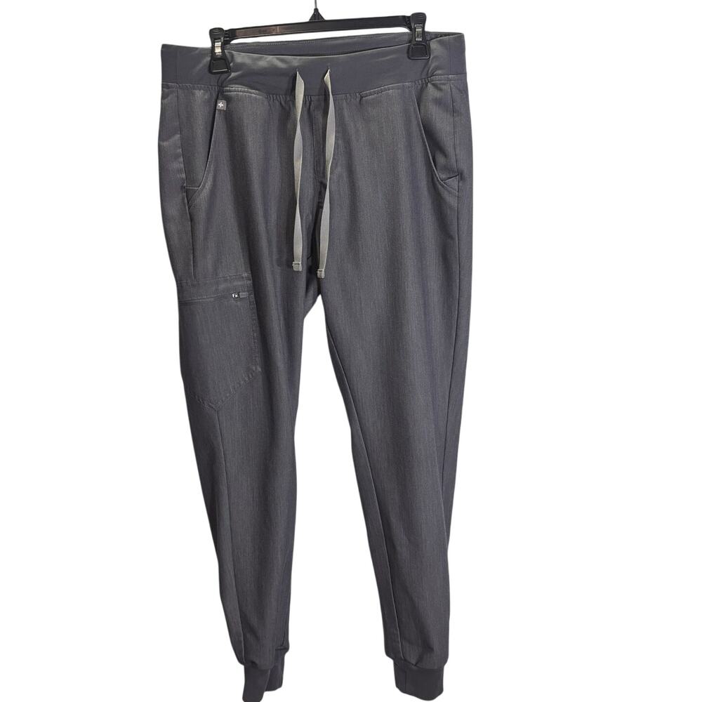 FIGS Technical Collection Gray Jogger Scrub Pants Womens Medium Stretch